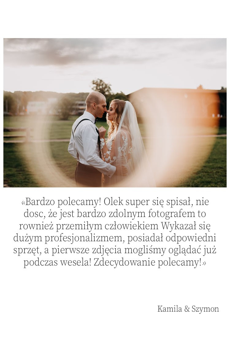 Oferta fotografii ślubnej - Fotograf Gdańsk, Gdynia, Sopot 72 OPINIE NA TELEFON KAMILA