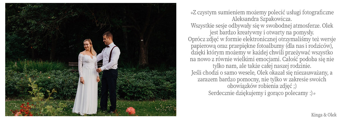 Oferta fotografii ślubnej - Fotograf Gdańsk, Gdynia, Sopot 52 opinie Kinga