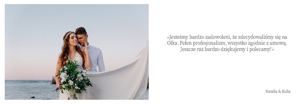 Oferta fotografii ślubnej - Fotograf Gdańsk, Gdynia, Sopot 54 opinie Jakub i Natalia