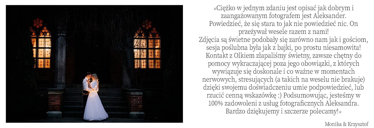 Oferta fotografii ślubnej - Fotograf Gdańsk, Gdynia, Sopot 46 opinie Monika